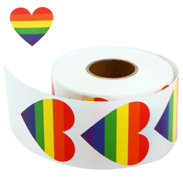Heart Shaped Stickers Roll.500/roll