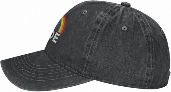 Rainbow Pride Cotton Denim Baseball Cap - Image 4