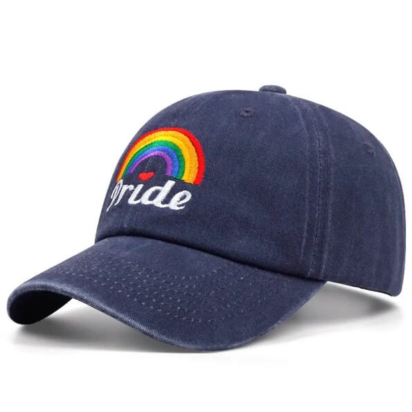 Rainbow Pride Cotton Denim Baseball Cap - Image 5