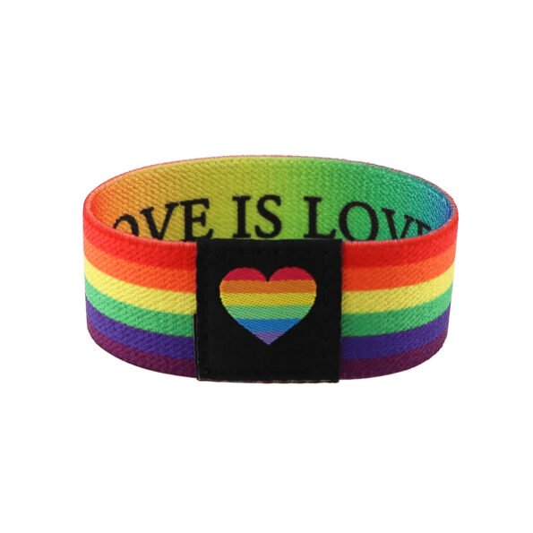 “Love is Love” Rainbow Elastic Wristband