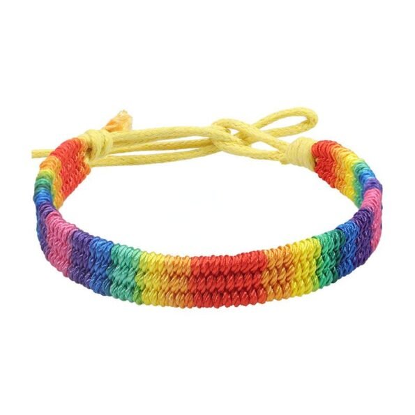 Rainbow Pride Hand-Woven Braided Bracelets - Image 4