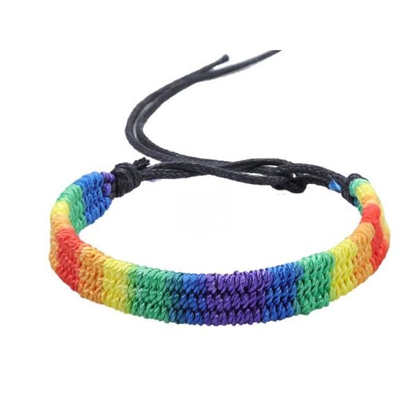 Rainbow Pride Hand-Woven Braided Bracelets - Image 5