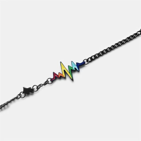 Rainbow Heartbeat Pulse Bracelet