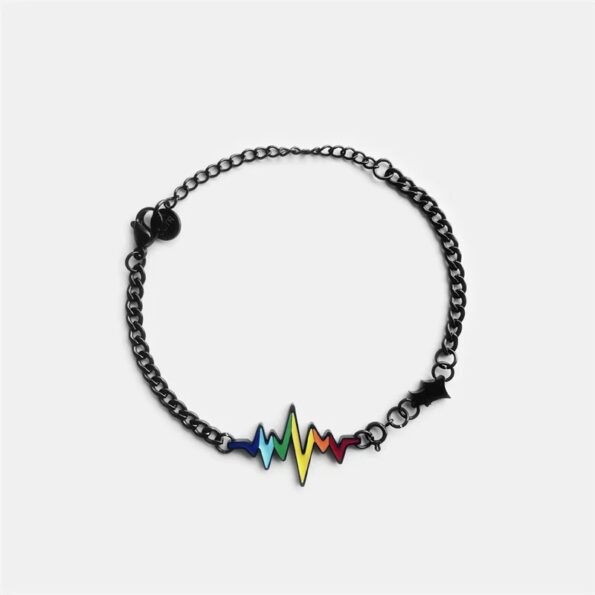 Rainbow Heartbeat Pulse Bracelet - Image 2